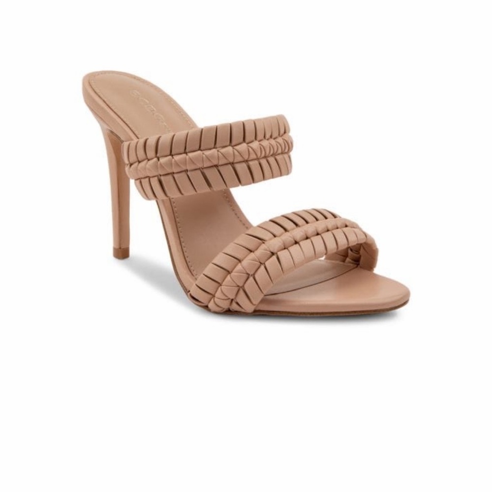 BCBGeneration Tan Braided Heels